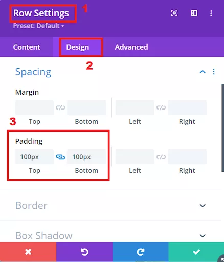 Give padding to the row from top and bottom as 100 pixels to make it look perfect.