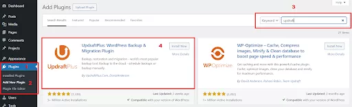 UpdraftPlus is a WordPress plugin for backup, restoration, and migration with scheduled backups and cloud support.