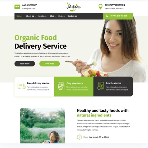 Nutrex, a Premium Divi Child Theme for your WordPress Website