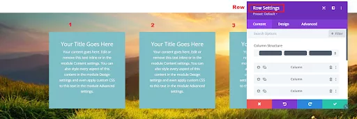 Divi’s Row Settings customize layout, design, spacing, visibility, and animation for individual rows in the Divi Builder