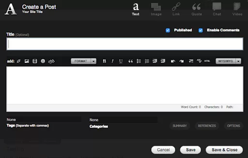 Using Squarespace for building web pages