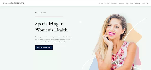 Women’s Health Center Landing Page Divi Layout for Health Coaching Websites in 2024