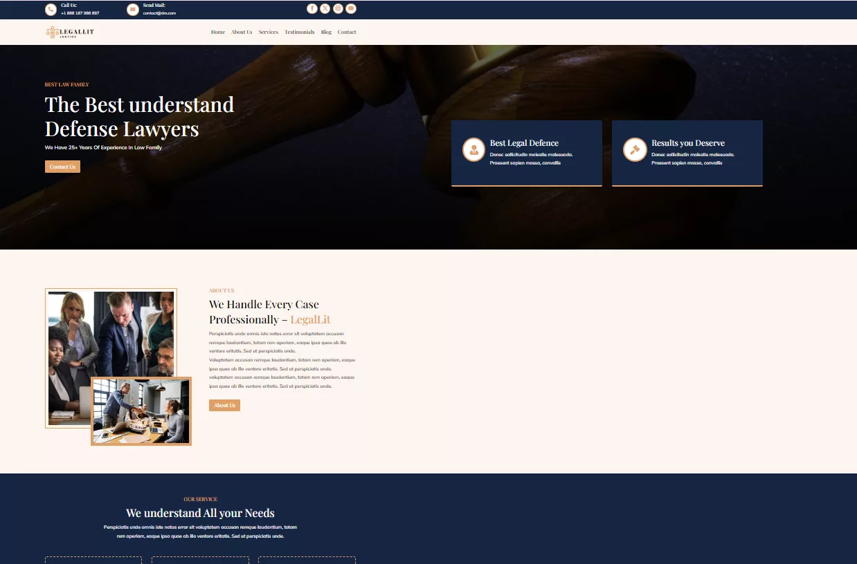 LegalLit Lawyer Layout Pack for Divi Firm Websites
