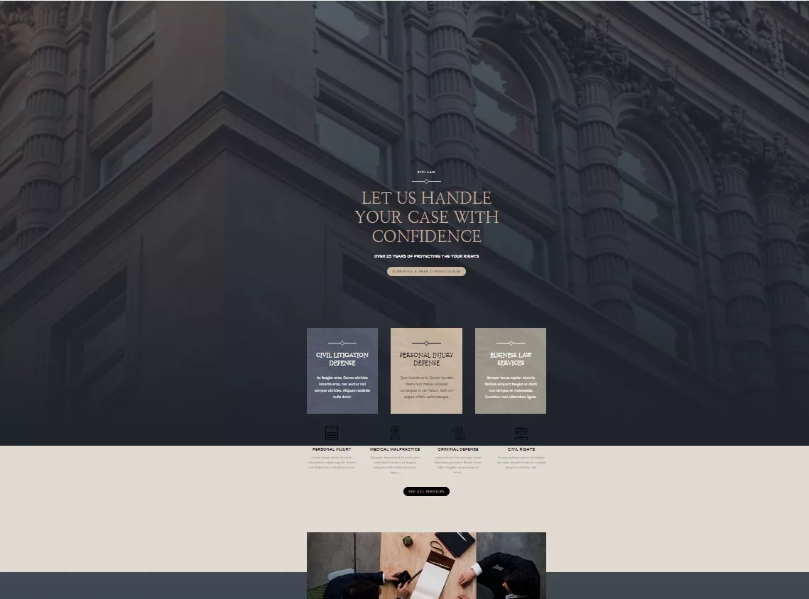 Attorney Layout Pack for Divi for Law Firm Websites