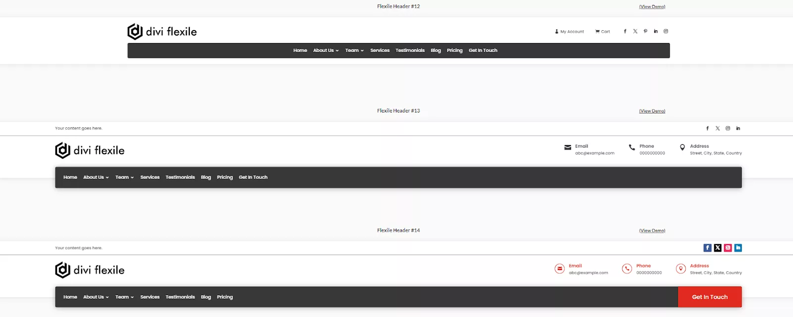 Headers for Divi, a pre-made bundle of Header layouts to make it easy for visitors to navigate, reinforcing brand identity and making your WordPress website recognizable to visitors