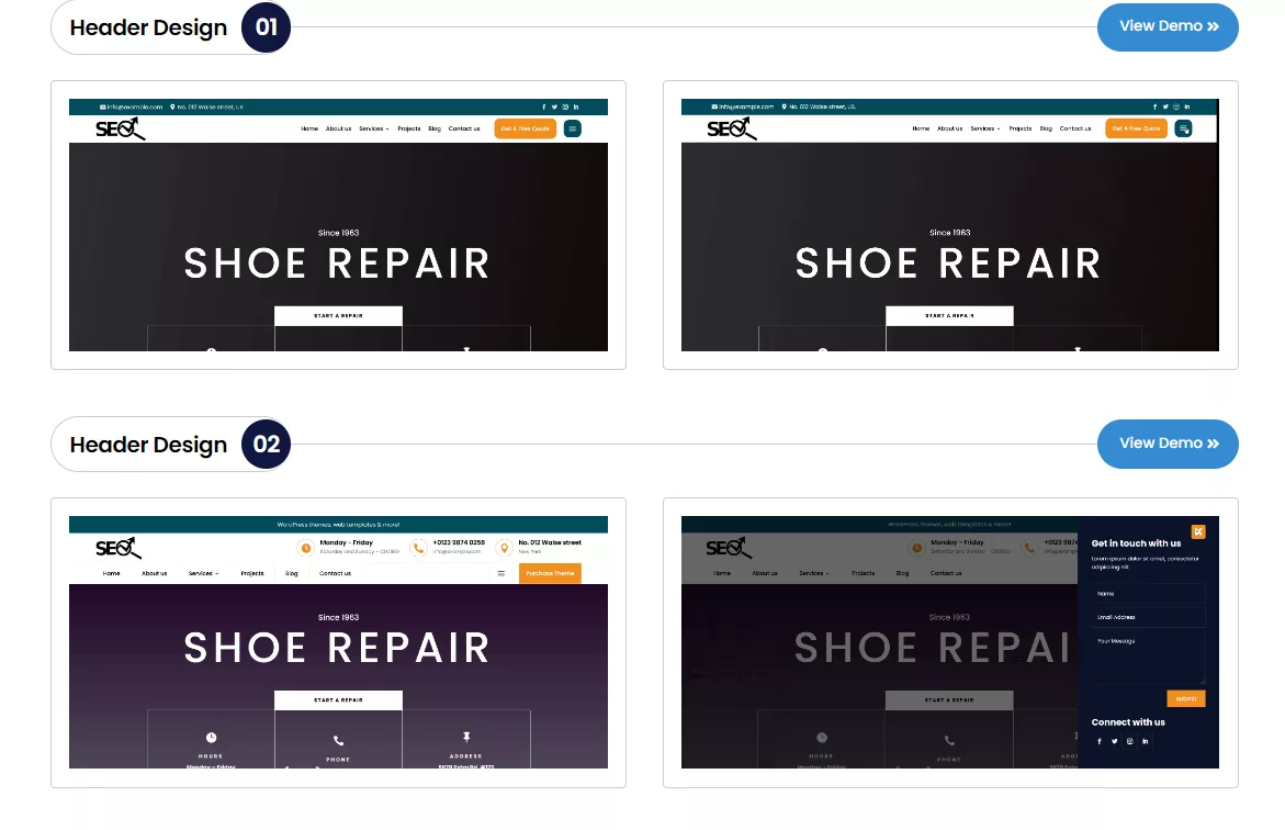 Divi Headers with Slide-in Design Layout Pack, a pre-made bundle of Divi Header layouts to make it easy for visitors to navigate, reinforcing brand identity and making your WordPress website recognizable to visitors