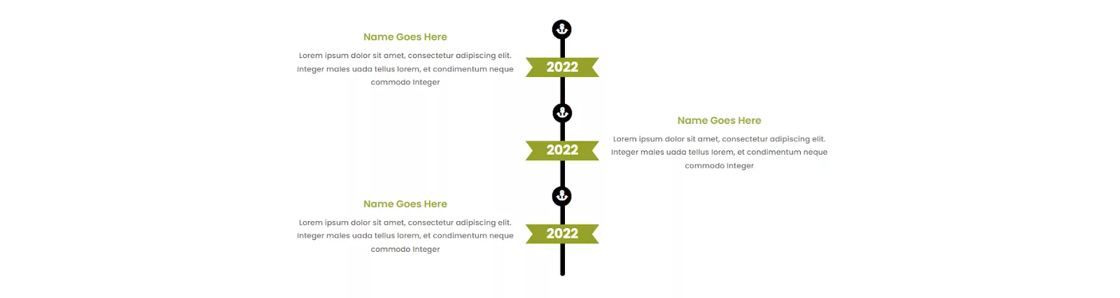 Divi Timeline Layouts Pack pre-designed for your WordPress website for showcasing events, milestones, or progress in chronological order
