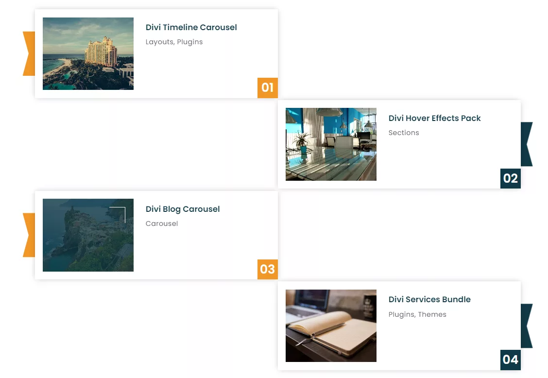 Divi Timeline Showcase Layouts Mega Bundle pre-designed for your WordPress website for showcasing events, milestones, or progress in chronological order