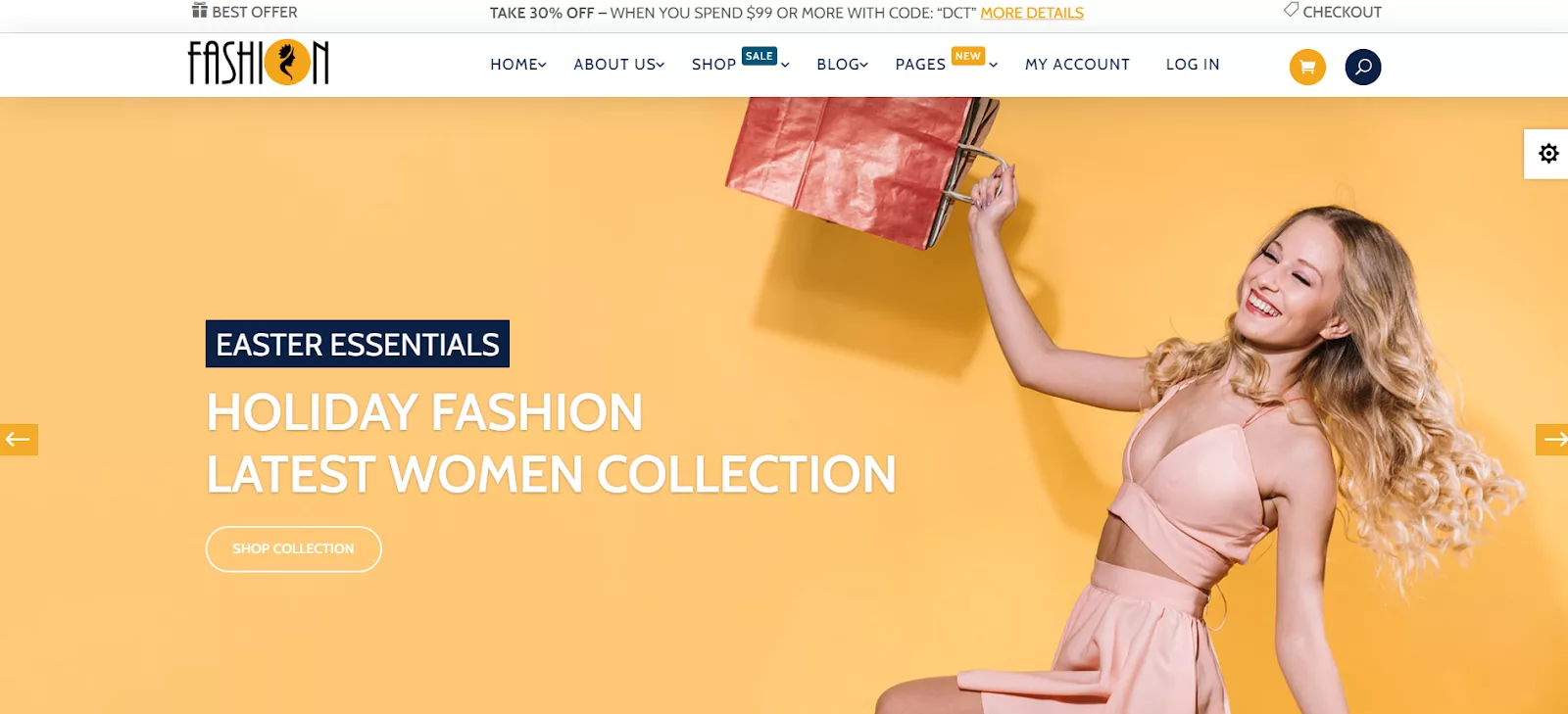 Divi Fashion Theme, a premade Divi child theme for a fashion designer, personal stylist, or an e-commerce enthusiast for a WooCommerce website.