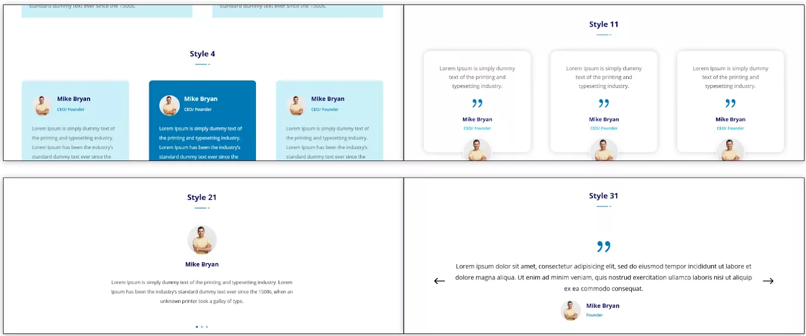 Divi Testimonial Bundle, pre-built Divi layouts and plugin to display your reviews in style for your WordPress site