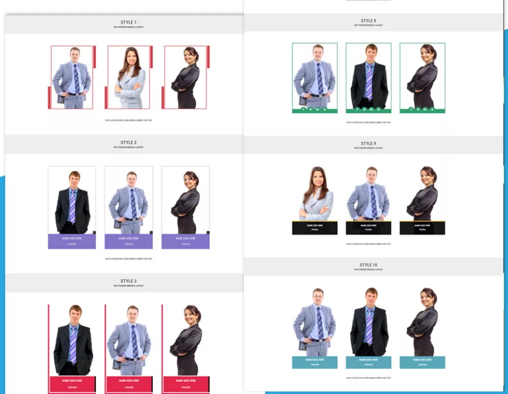 Divi Person Layout Bundle 1 for showcasing your members on your WordPress site