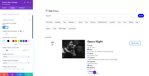 Using Divi design options for advanced customization