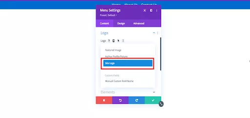 Divi’s dynamic site logo simplifies logo management with automatic updates across various headers.