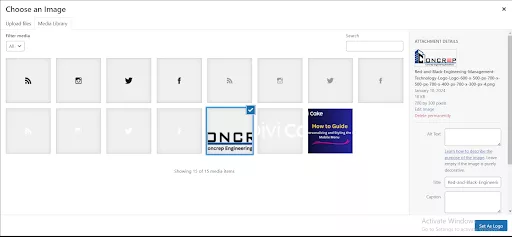You can choose the logo image effortlessly with a simple selection process.