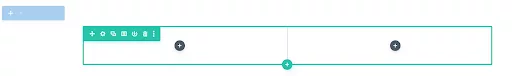 In the Divi Builder, click on the green “+” button to add a new row.