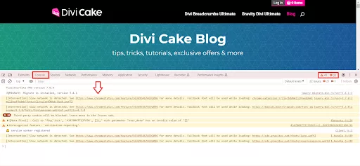 Access the browser developer tools and check the console for errors on your website.