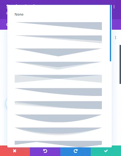 Divi shape divider is an integrated feature within Divi sections, designed to effortlessly enhance the appearance of your web pages.