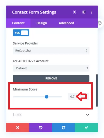 Minimum Score setting in Google reCAPTCHA v3 allows you to specify the threshold for what constitutes a “good” interaction with your website.