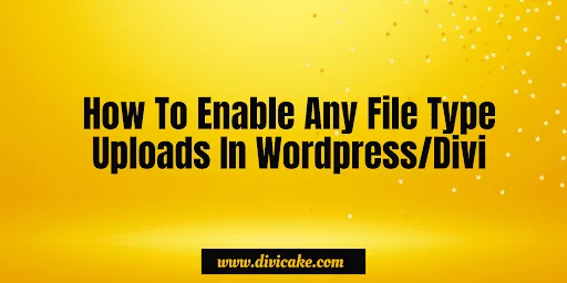 Enabling uploads for additional file types in WordPress/Divi can be useful for expanding the range of content you can share on your site.