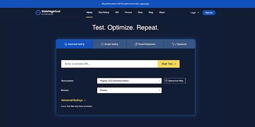 WebPageTest is a powerful and comprehensive tool for analyzing the performance of web pages. It offers detailed insights and a wide range of testing options, making it a favorite among web developers and performance engineers.