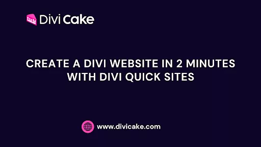 With Divi Quick Sites, you can choose from a wide range of beautiful, pre-designed templates and have your website up and running in a matter of minutes.