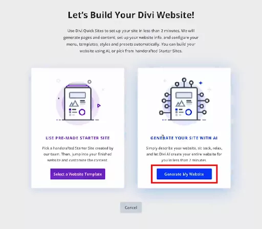 Divi’s AI Website Builder is tailored to assist individuals, regardless of their proficiency in design or coding, in easily creating their own websites.