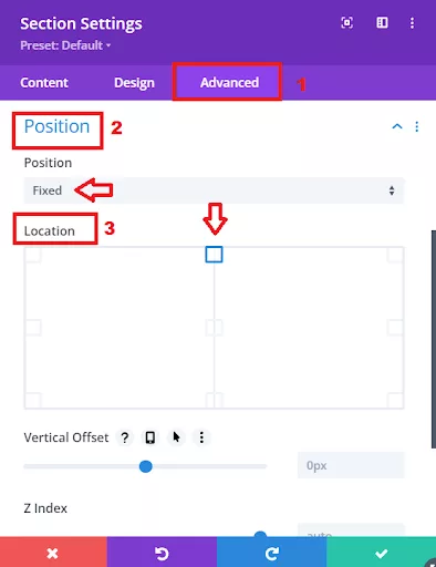 With Divi’s Position Options, making your header sticky is easy. This feature, introduced in the Divi 4.2 update, allows your header to stay fixed at the top of the page as users scroll.
