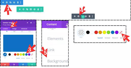 Enhance your e-commerce header by adding background colors in Divi. Select a background color in the settings, then adjust the menu background color to transparent for a coordinated look.