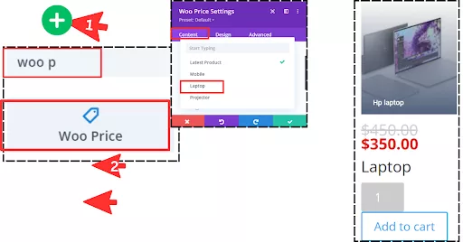 Customize your Divi ecommerce site by updating images, adding “Woo Price” and “Woo Add to Cart” plugin functions, and setting product details. This approach streamlines the setup process and ensures your layout reflects your unique products.