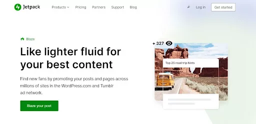 The Blaze ad network extends your content’s reach across millions of sites, while Jetpack CRM assists with lead management and helps convert prospects into loyal customers.