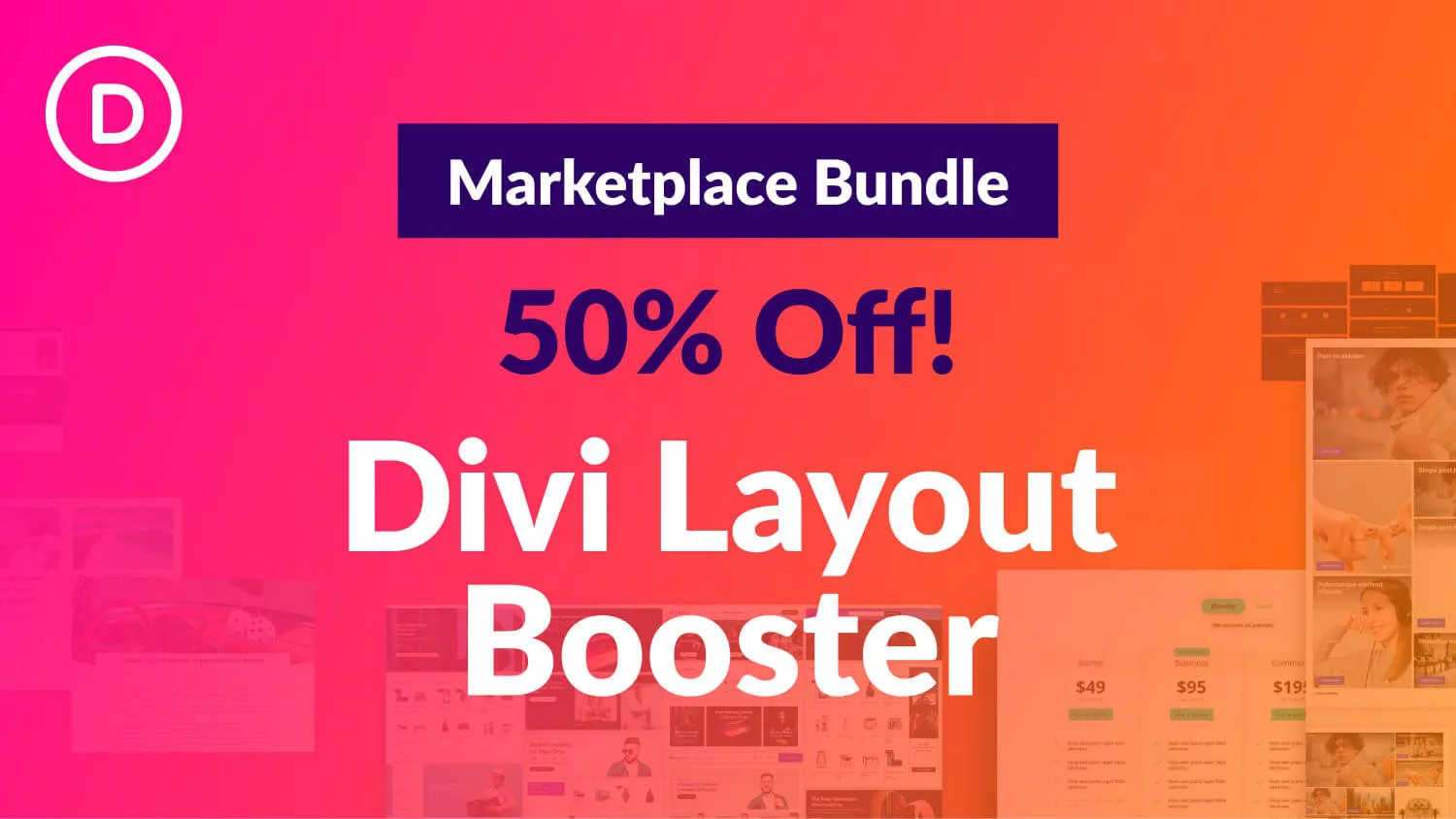 Divi Layout Booster - summer sale, 50%