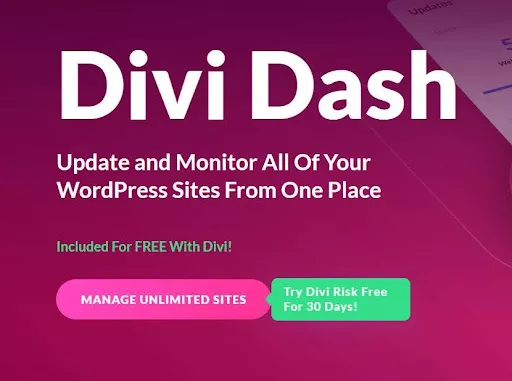 Divi Dash simplifies managing multiple WordPress websites with its user-friendly dashboard, enabling easy updates across all sites.