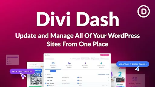 Divi Dash simplifies managing multiple WordPress websites with its user-friendly dashboard, enabling easy updates across all sites.