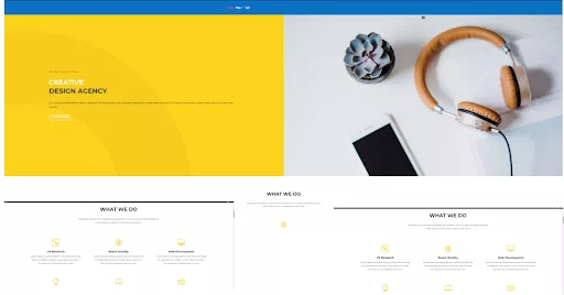 Result of applying a Divi premade layout pack to a WordPress Home page, showcasing the transformed, professional design.