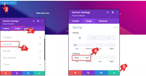 Adjusting padding and margin in the Divi Theme Builder helps align footer content correctly in a full-screen layout. Use the Spacing settings under the Design Tab to fine-tune your footer’s appearance and ensure it fits well on all screen sizes.