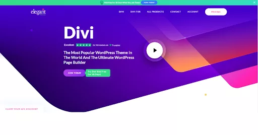 Divi is a versatile website builder featuring a drag-and-drop interface, extensive designs, and flexible pricing options.