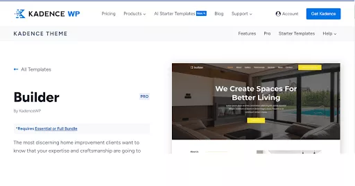 Kadence is a fast website builder featuring drag-and-drop customization and WooCommerce integration for online stores.