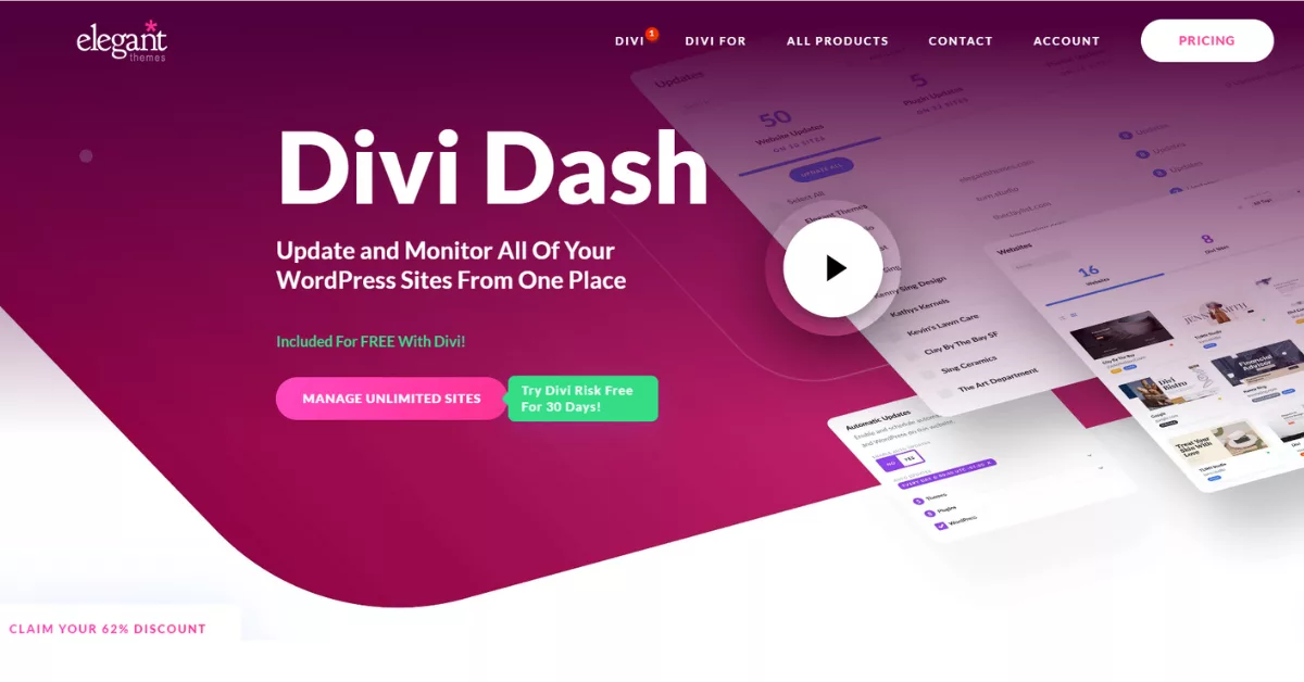 Divi Dash simplifies multi-site management with a user-friendly interface. Administrators can easily oversee and update multiple websites, catering to both small and large portfolios.
