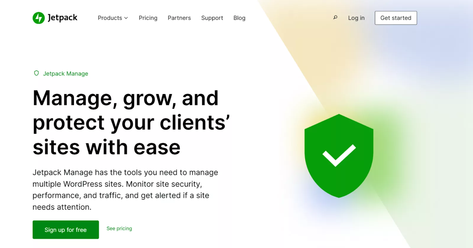 Jetpack Manage simplifies the management of multiple WordPress sites with features like centralized security monitoring and performance tracking. It streamlines updates and optimizes client websites for better performance.