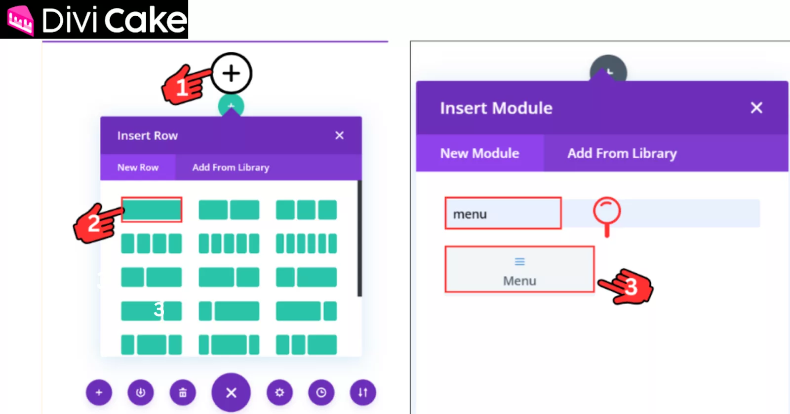 Creating a vertical header in Divi: Add a section with a row, insert a menu module, and customize using Divi Visual Builder.