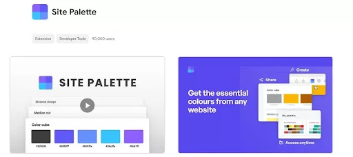 Site Palette is a chrome extension that allows you to extract and generate color palettes from any website you visit.