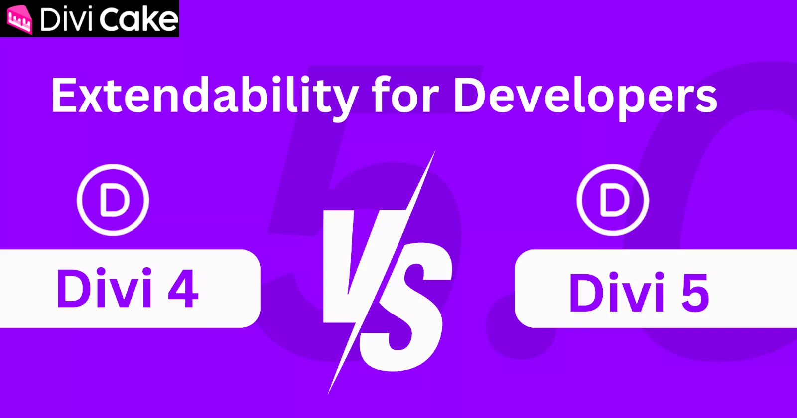 An overview of Divi 5 and Divi 4, showcasing Divi 5’s flexible API, improved support for custom modules, seamless third-party integrations, and enhanced plugin development opportunities.