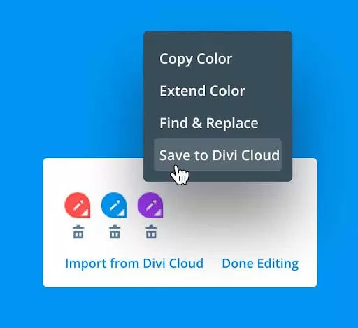 Save your custom fonts and color palettes in Divi Cloud, ensuring easy access to your preferred styles across all projects.