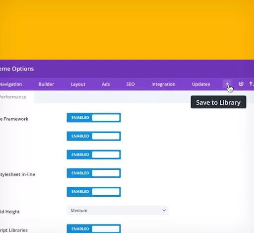Easily export and store your custom Theme Options in Divi Cloud for quick and seamless application across new websites.