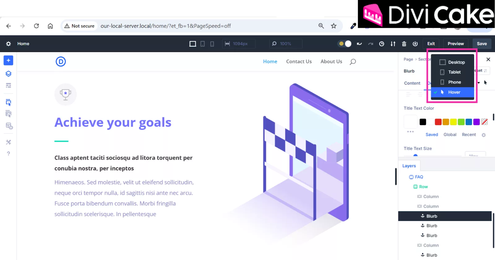 Divi 5 enhances responsive, hover, and sticky editing by integrating these features directly into the settings panel, allowing users to apply effects quickly and streamline their design workflow.