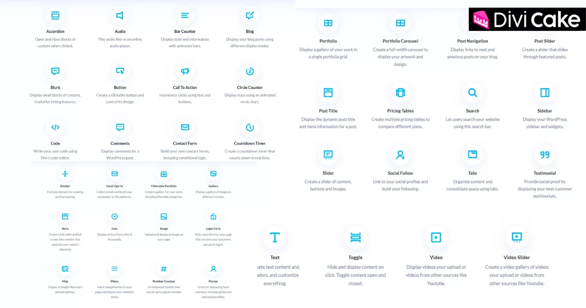 Divi Builder powers both Divi and Extra, offering flexible design options with various sections, modules, and premade layouts. It enables users to create professional websites with ease.