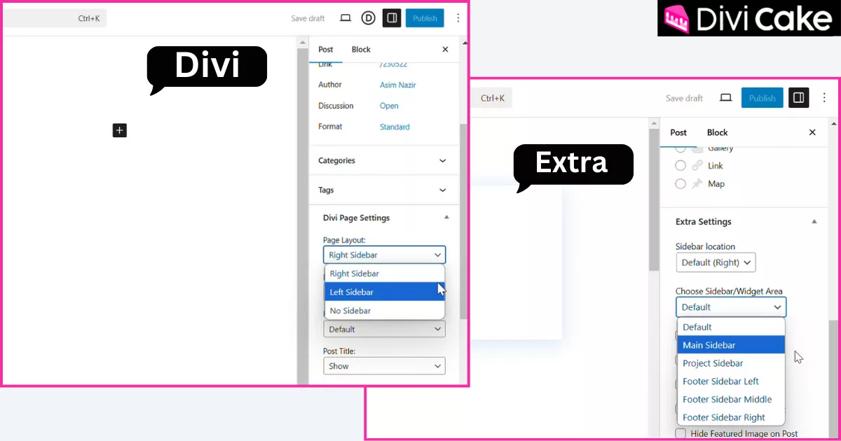 Divi and Extra provide flexible page and post settings, with Divi focusing on layout customization and Extra offering unique post formats for content-rich websites.