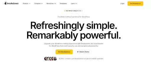 Breakdance website builder designed for speed and efficiency, helping users create fast, optimized websites without unnecessary bloat.