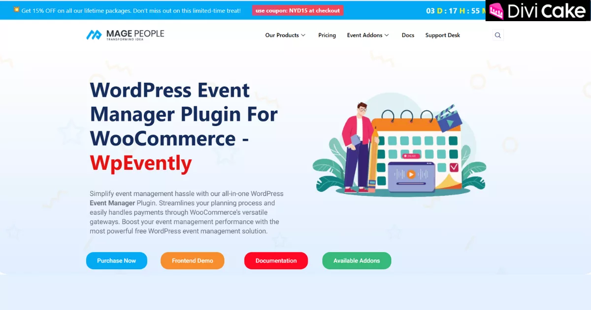 WpEvently plugin integrates with WooCommerce to manage events and sell tickets, offering multiple ticket types, custom registration forms, and PDF ticket downloads. It’s SEO-friendly, responsive, and supports various payment gateways.