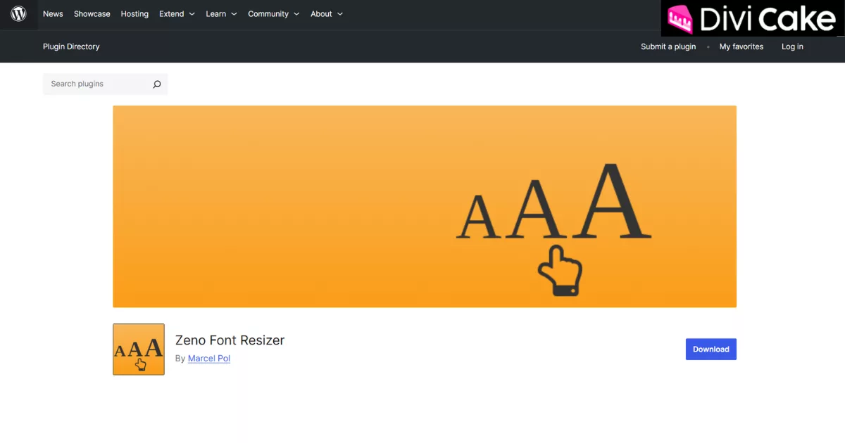 WordPress website using the Zeno Font Resizer plugin, allowing visitors to adjust font sizes with a customizable resize button for better readability.